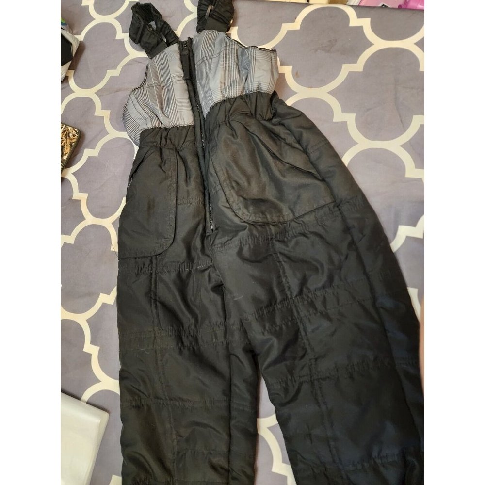Snozu Black Gray Winter Snow Bibs Overall Pants Youth Size 2T